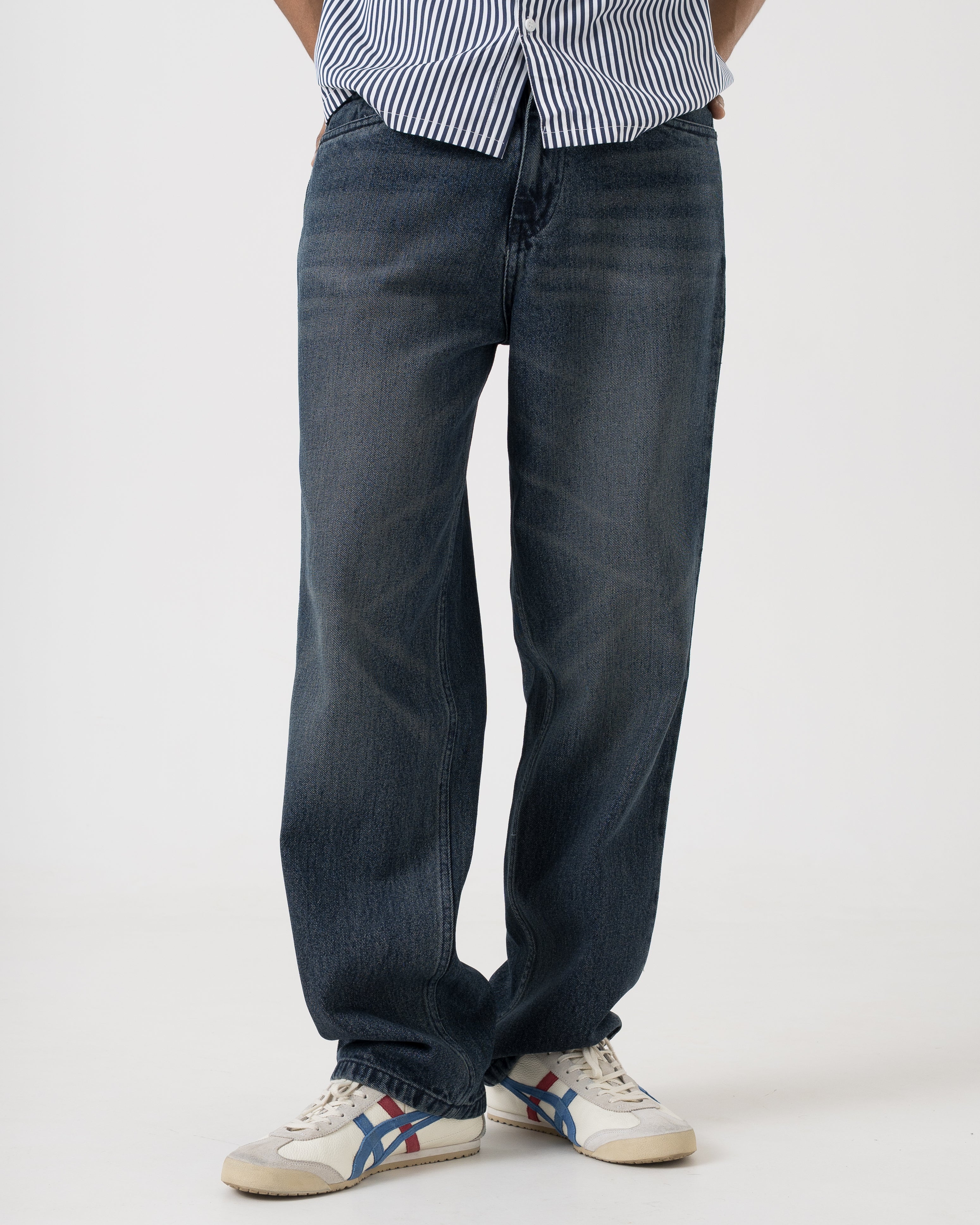 VELQON Losse Fit Jeans (Dark Blue)