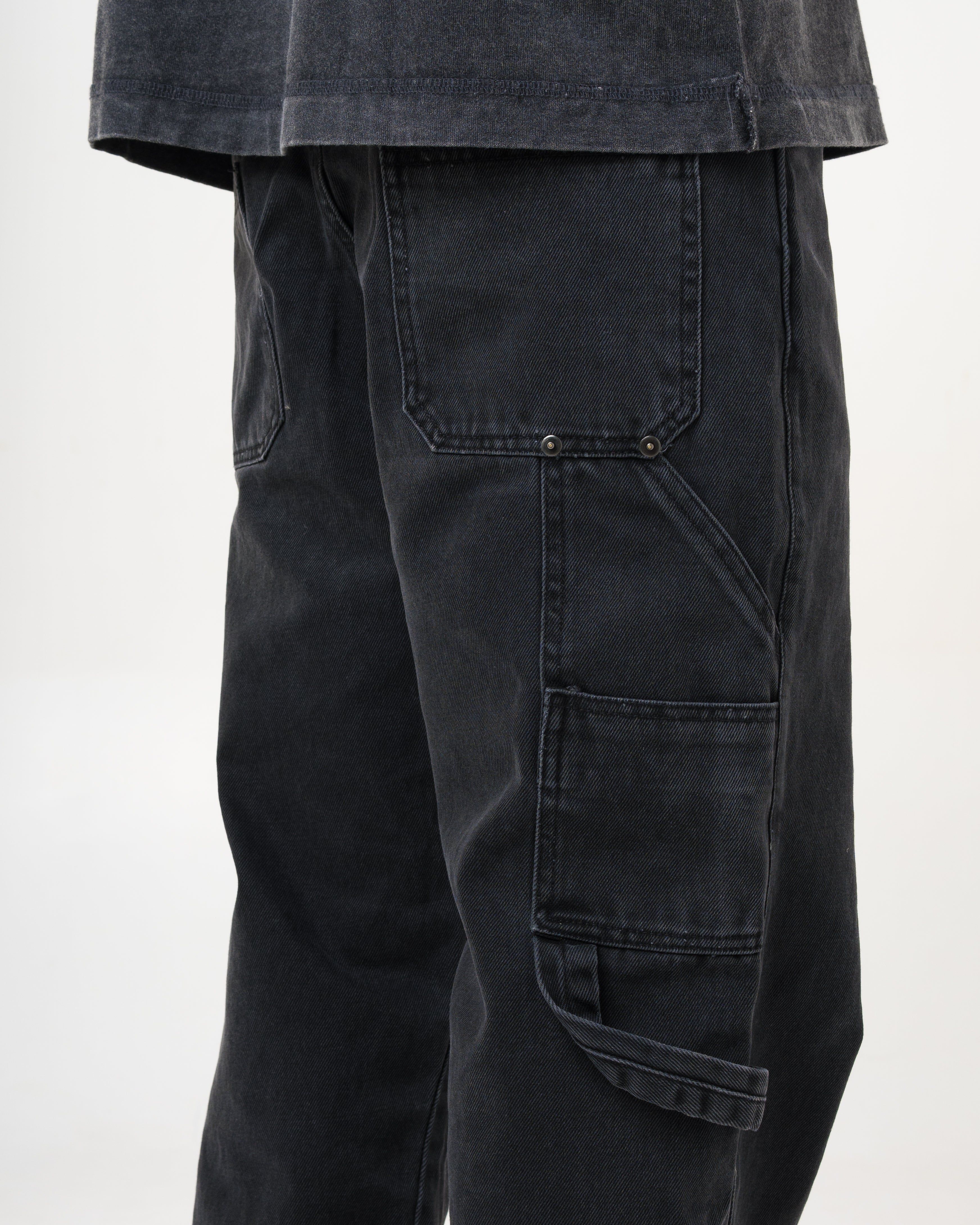 VELQON Black Flared Wide Leg Jeans