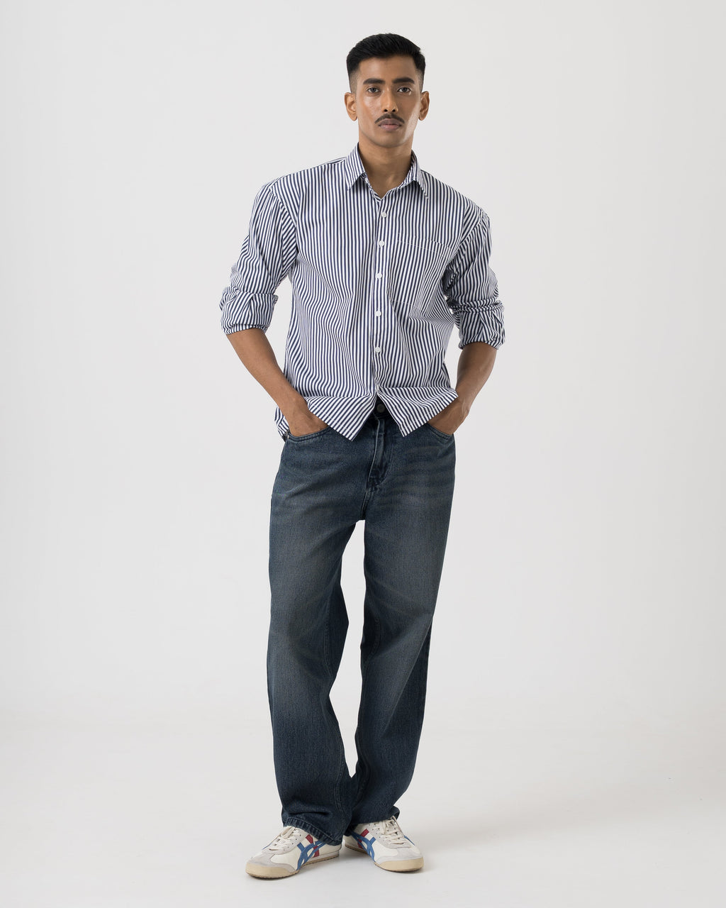 VELQON Losse Fit Jeans (Dark Blue)