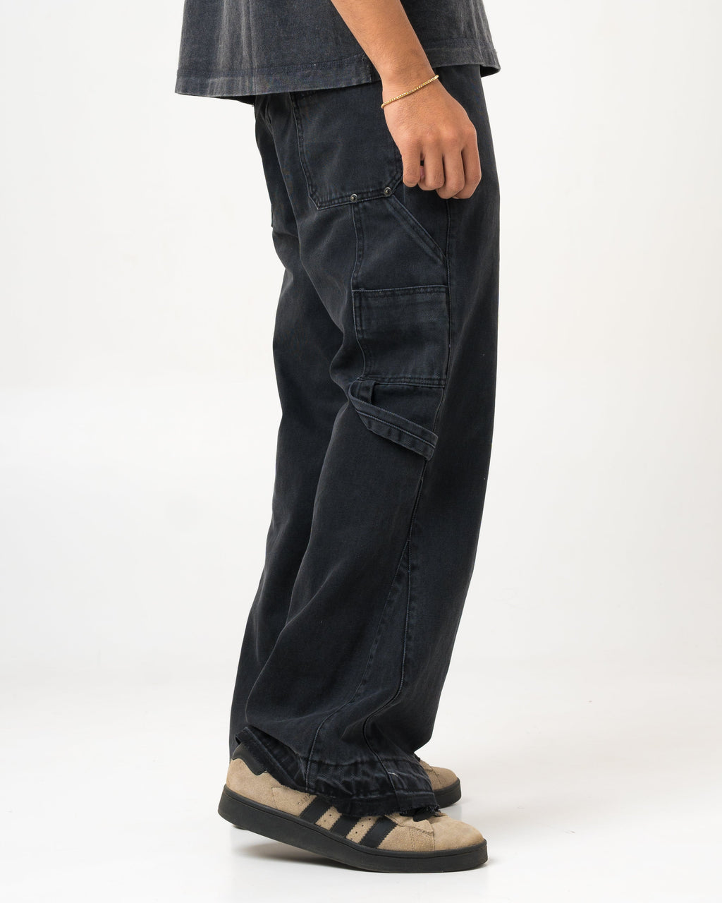 VELQON Black Flared Wide Leg Jeans
