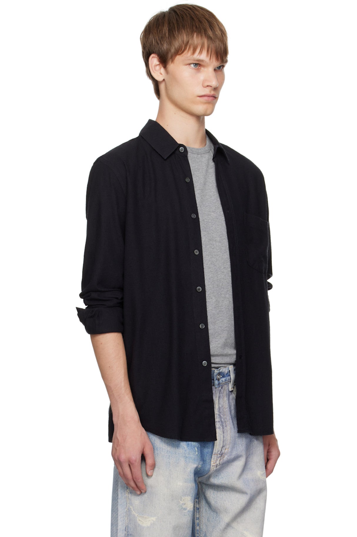 VELQON Pure Cotton Shirt ( Black )