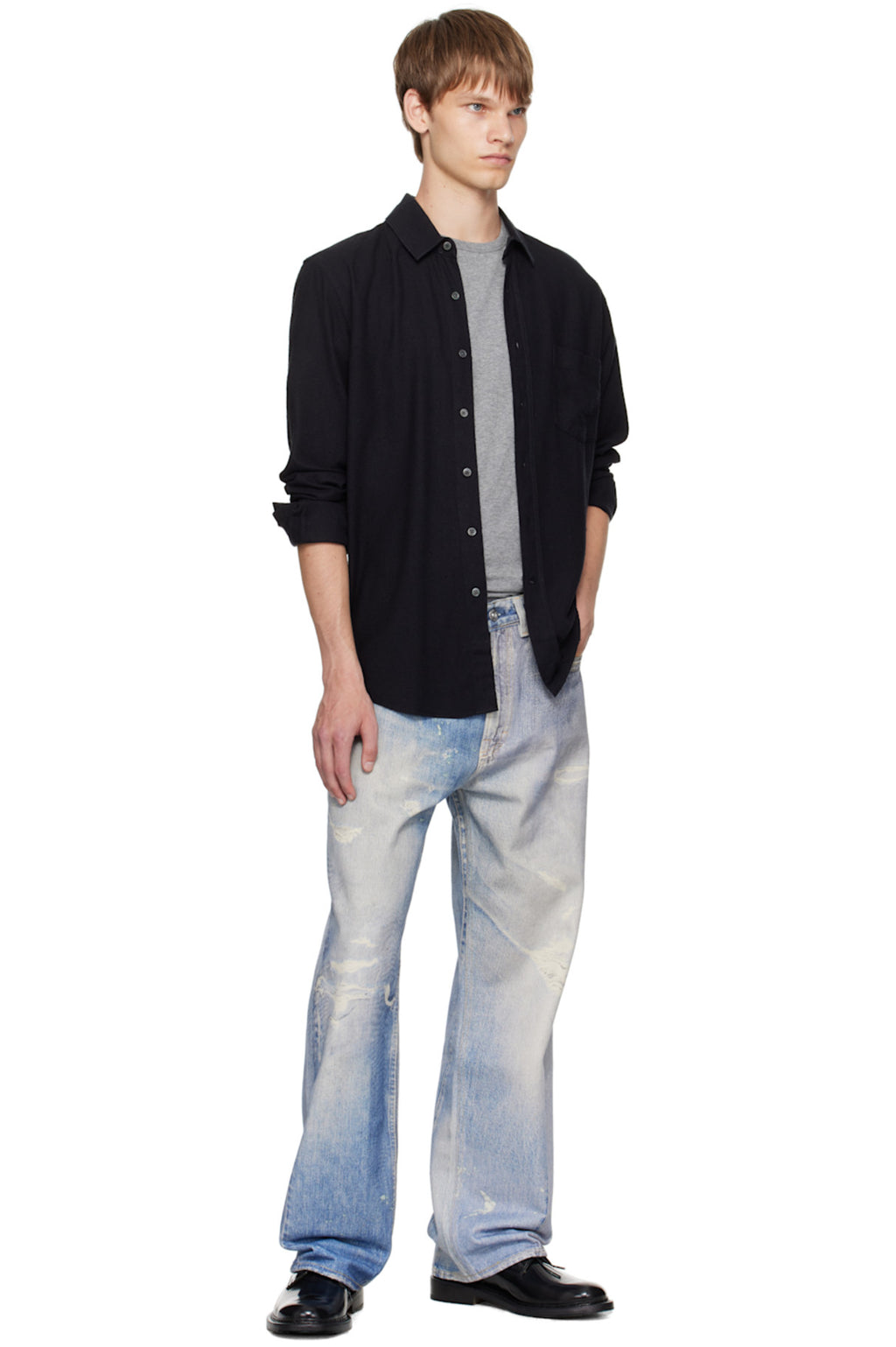 VELQON Pure Cotton Shirt ( Black )
