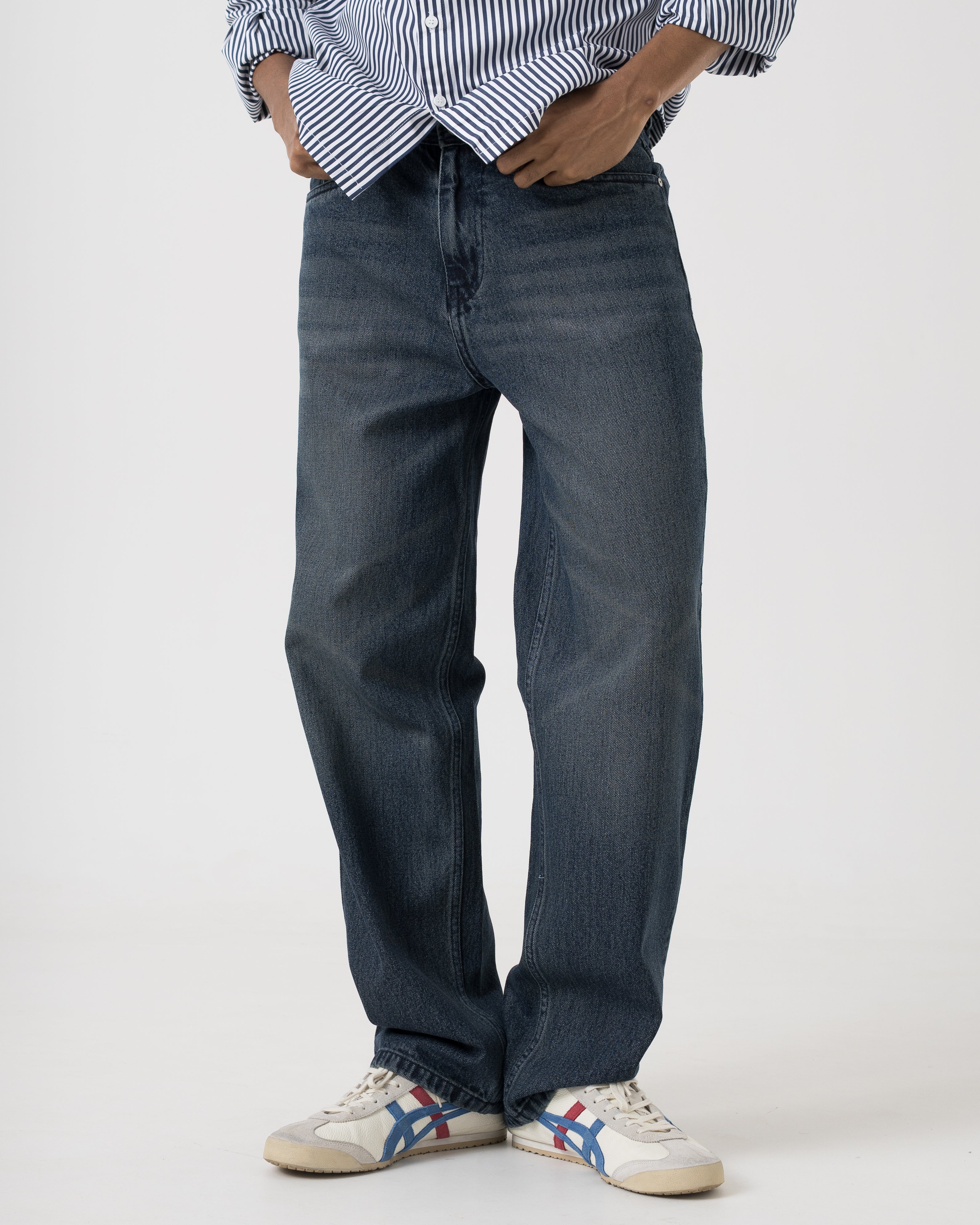 VELQON Losse Fit Jeans (Dark Blue)