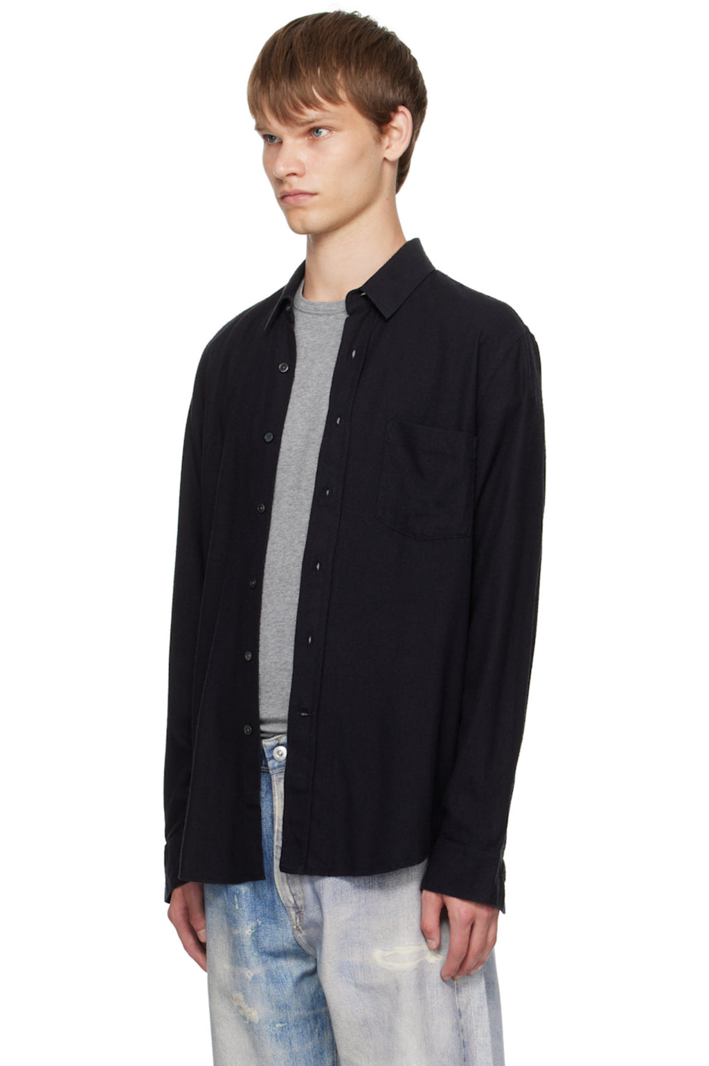 VELQON Pure Cotton Shirt ( Black )