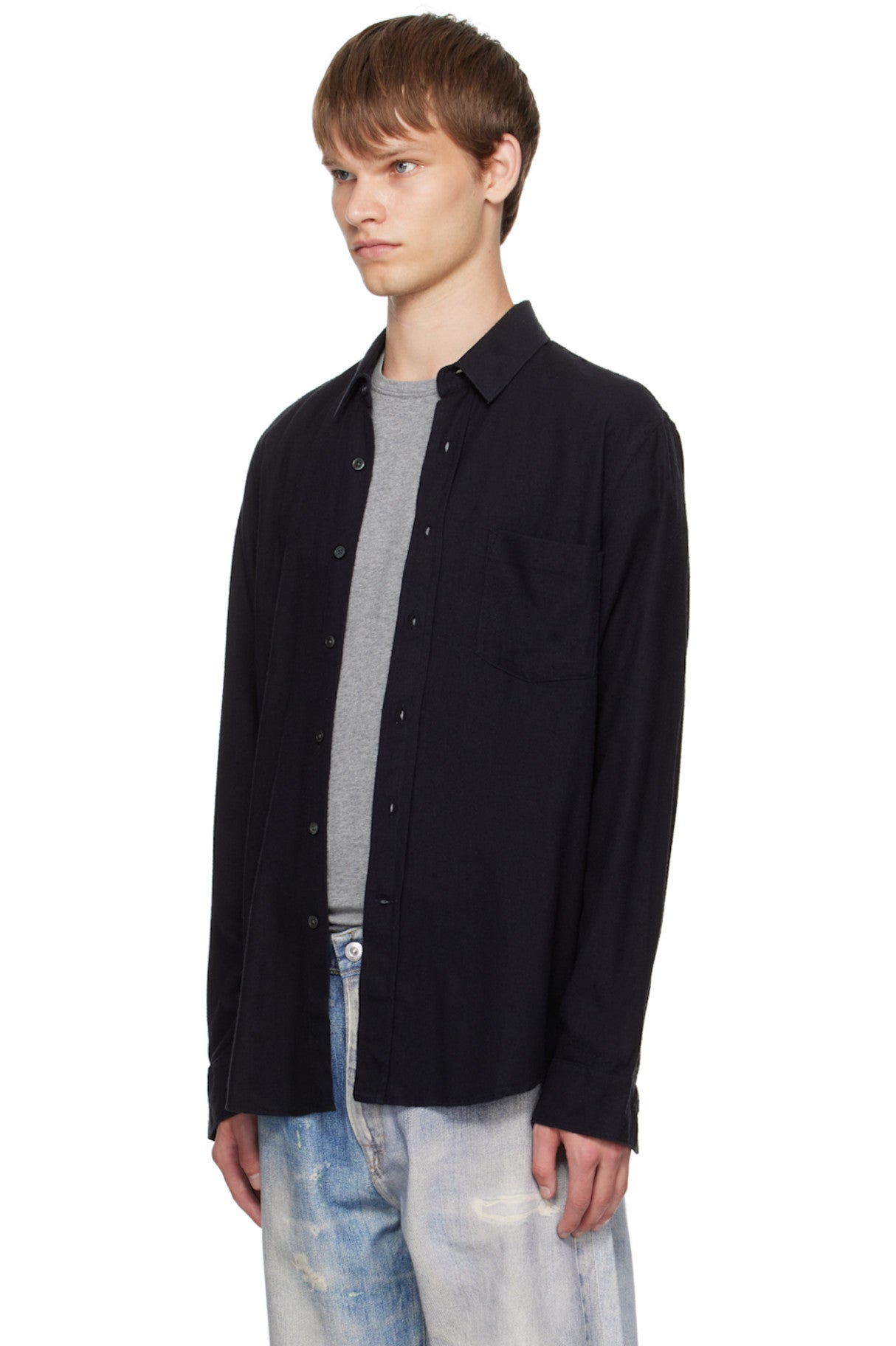 VELQON Pure Cotton Shirt ( Black )