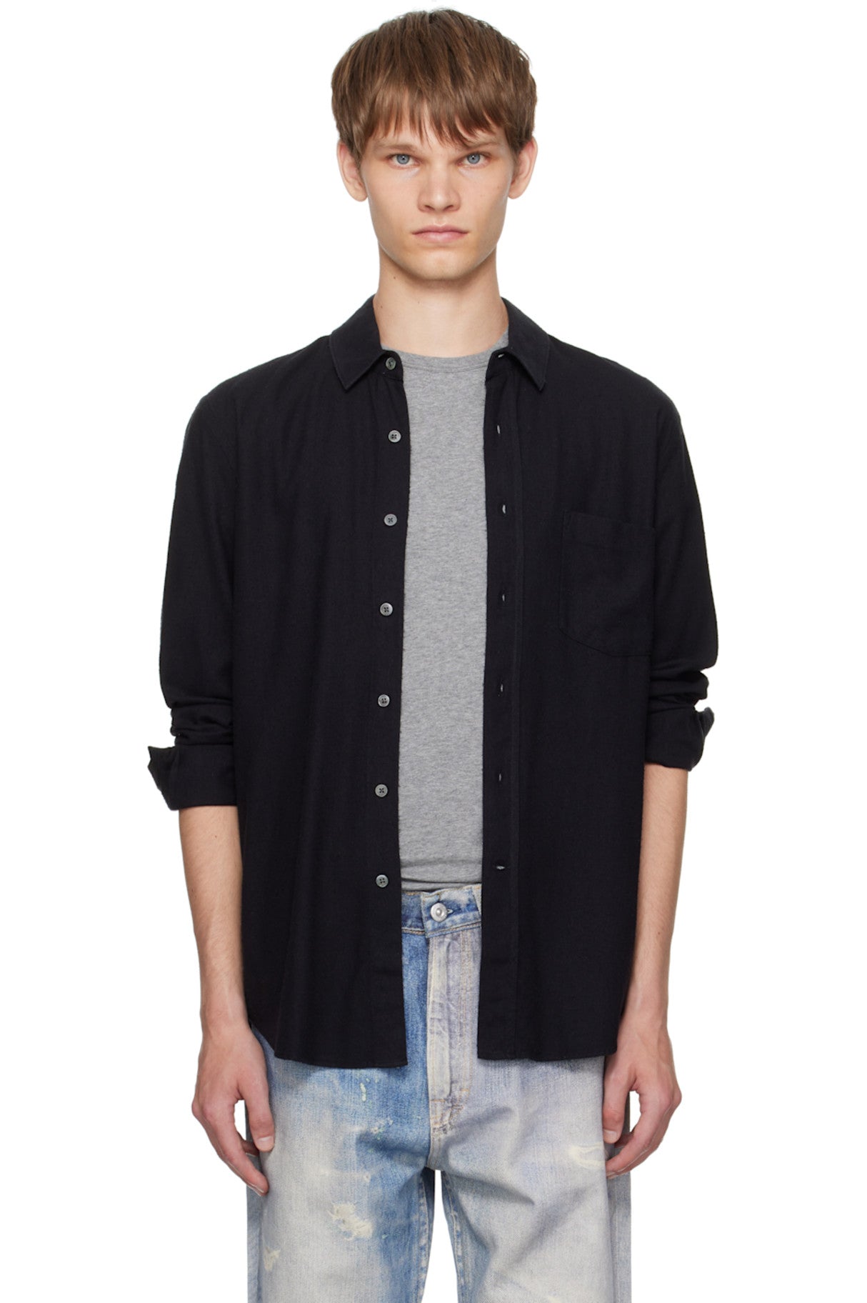 VELQON Pure Cotton Shirt ( Black )